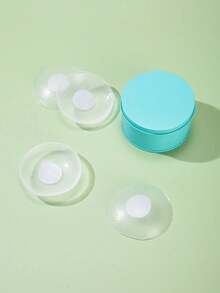 vfvQueen 2/6/12pcs Reusable Silicone Nipple Covers For Women, Invisible Breast Pads With Travel Box - Transparent - View 3