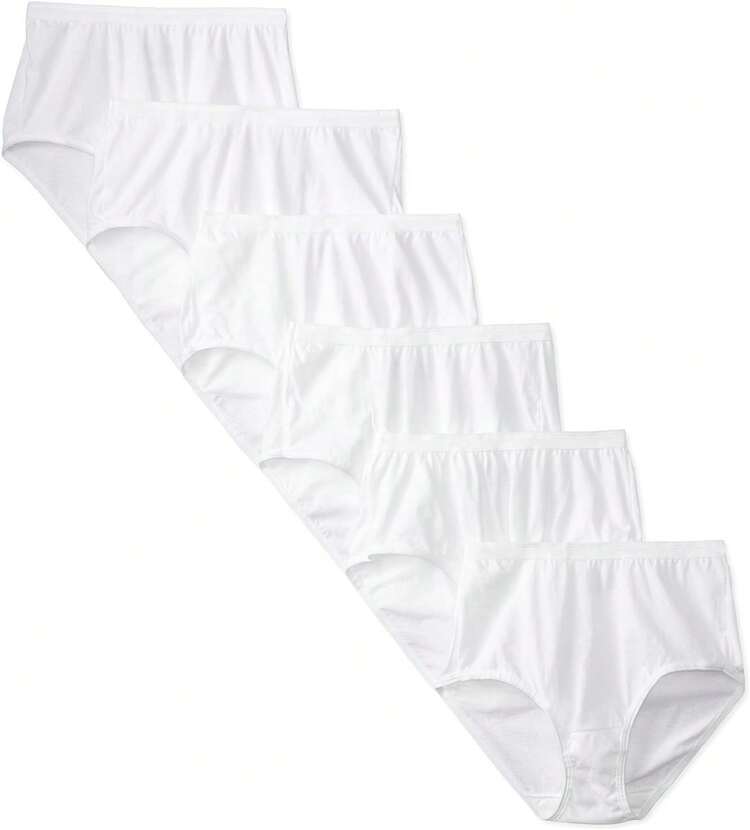 Fruit of the Loom Eversoft - Ropa Interior de algodón sin Etiquetas y Transpirable, Disponible en Tallas Grandes Ropa Interior para Mujer - de talla grande - Paquete de 10 - Colores surtidos - Añade 9