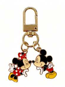1/2個 Disney 新款米奇米妮卡通人物鑰匙圈 金屬鑰匙環 創意金屬吊飾 拉鍊頭配件 - 多款 - 查看 5
