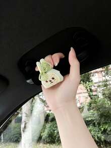 Cute Rabbit Car Roof Handle Cover, Creative Car Interior Door Handle Sleeve, Handle Protector, Car Handle Cover, Car Interior Accessories - Rabbit - View 1