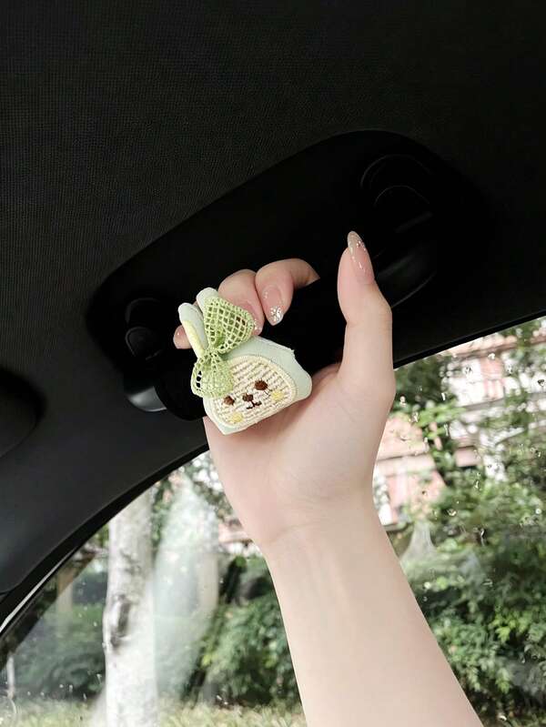 Cute Rabbit Car Roof Handle Cover, Creative Car Interior Door Handle Sleeve, Handle Protector, Car Handle Cover, Car Interior Accessories