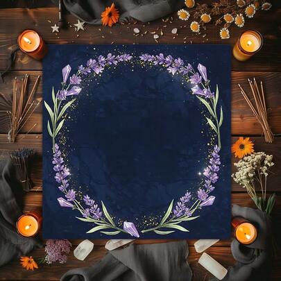 1pc Altar Cloth Flower Tarot Spread Cloth Tarot Reading Tarot Mat Witchy Cottagecore Decor Witchy Gifts Board Game Card