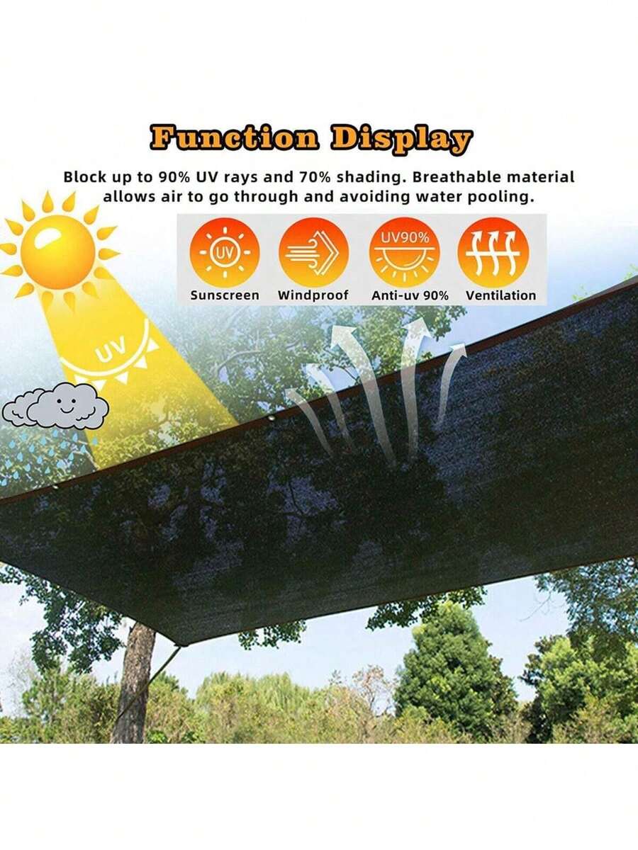 Breathable Shade Net For Garden, Balcony And Patio - Outdoor Space Mixed Color Privacy Screen
