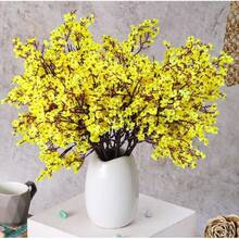 1/5pcs Starry Sky Simulation Bouquet And Artificial Flowers, Realistic Texture, Suitable For Indoor/Outdoor Decoration, Home Decor, Wedding Decoration, Tabletop Decoration, Halloween Decoration, Autumn Decoration - Yellow - View 4