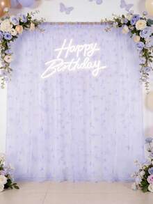 1pc Purple Butterfly Door Curtain, Nursery Door Curtain, Bedroom Door Curtain, Wall Decor Backdrop, Daycare Decor, Baby Shower Supplies, Bridal Shower, Girls Birthday Gift, Party Favor, 1st Birthday, Home Decor, Living Room Decor - Purple Butterfly - View 9