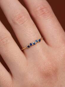 QIUCHU 1 pieza, Plata de ley S925; Anillo personalizado de estilo minimalista casual, anillo de cola elegante y de moda. Libre de plomo, cadmio y níquel, bajo hipoalergénico. Peso neto de plata 1.2g~1.5g; Opción perfecta para citas, reuniones diarias y también un excelente regalo festivo. Talla US 6~Talla US 10. - Dorado - Ver 9