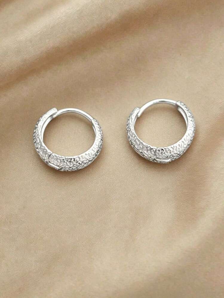1 Pair Vintage Small Delicate Fashion Elegant Versatile Niche Geometric Asymmetrical Ear Cuffs Earrings Suitable For Women's Daily And Holiday Wear - Silver - View 6