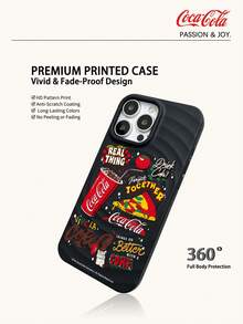 Coca-Cola The Phone Case With Wireless Charging Function Is Full Of Vitality And Passion. It Is Made Of Lightweight Materials And Has Anti Scratch, Anti Drop, And Anti Slip Design To Protect Your Hand In A Cartoon Anime Style. The Case Is Compatible With Apple 17 17Air 17Pro 17ProMax 11,12,13,15,16 Pro,16ProMax,14Plus,15Plus,16Plus,15Pro,16PLUS,XR. Suitable For Gifting To Friends And Family - Black - View 4