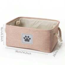 Foldable Fabric Pet Toy Storage Basket, Large Capacity Pet Toy Storage Box With Comfortable Handle, Foldable, Suitable For Accessories, Toys, Coats And Clothing - Multicolor - View 9