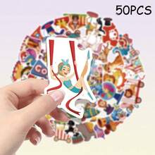 50pcs Circus Theme Cartoon Sticker Set, Vinyl Material, Suitable For Car Decoration, Bumper Stickers, Laptop Stickers, Can Be Used For Party Gifts, Rewards, Easy To Share With Friends - Multicolor - View 6