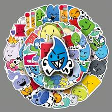 50張趣味MEME BFDI貼紙，喜劇動畫風格Neverland Battle禮物貼紙，適用於筆電、手機、行李箱、筆記本、冰箱等 - 多色B - 查看 7