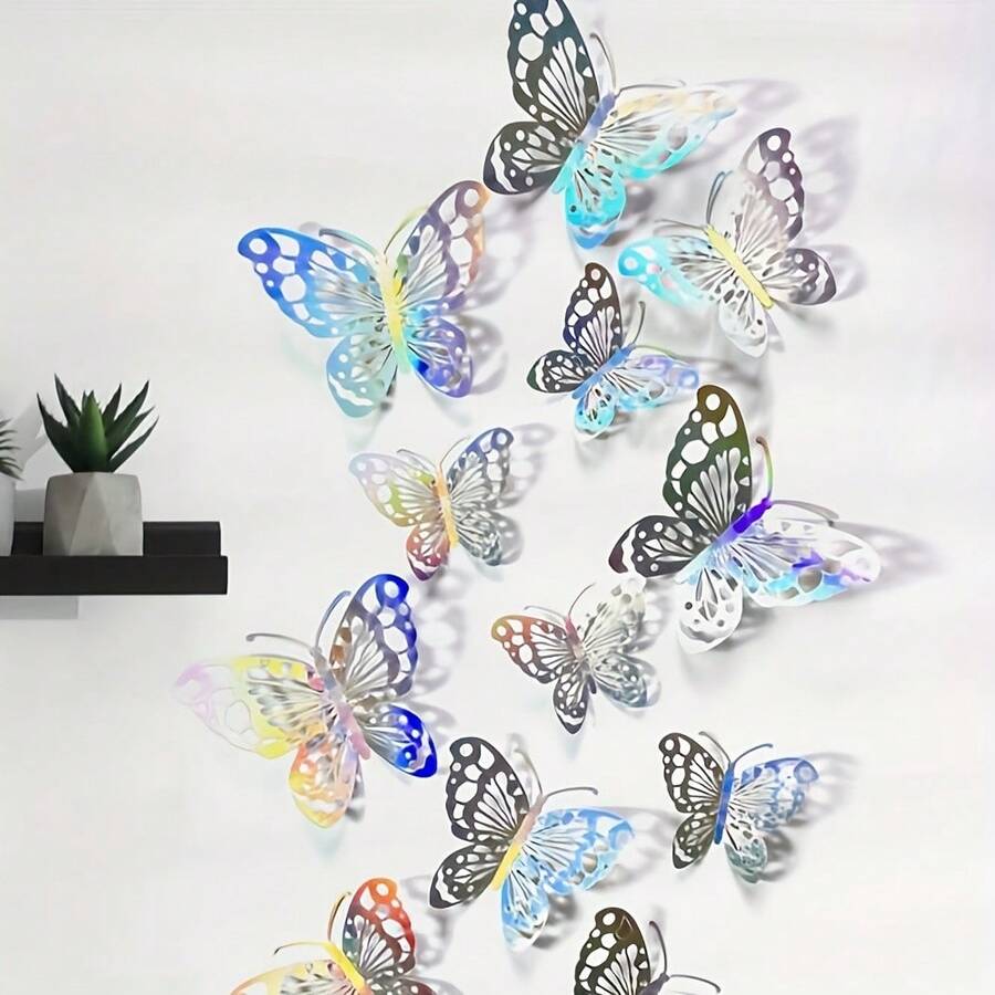 These Versatile Butterfly Stickers Provide An Easy Method To Refresh Your Wall Decor By Introducing Subtle Pattern Play That Complements A Modern Room Decor Aesthetic And Supports A Cohesive Home Decor Style Throughout The Space. - Q-12 - View 1