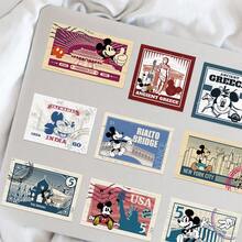 50PCS Disney Vintage Mickey Stamps Stickers Cartoon Cute Graffiti Decals For Laptop Scrapbook Luggage Diary Sticker - Multicolor - View 3
