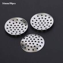 50pcs Round Hollow Metal Tray, Perforated Disc Base, Handmade Metal Brooch DIY Jewelry Accessories - Round Hollowed-out Tray - View 10
