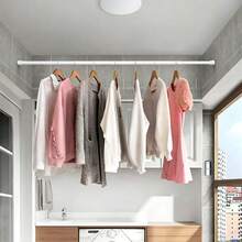 Barra Telescópica Sin Perforar para Cortinas y Ropa, Varilla Extensible Antideslizante para Baño, Cocina y Balcón, Soporte para Colgar Ropa Resistente al Desgaste - A - Ver 1