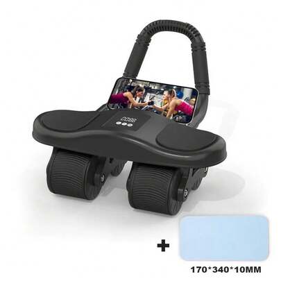 Four-Wheel Healthy Abdomen Automatic Rebound Rolling Abdomen Training And Abdominal Contraction, Abdominal Wheel Elbow Support Roller Exercise And Fitness Equipment Men, Women And Families