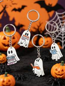 4/8pcs Halloween Pendant Keychains - Cute Cartoon Pendant Keychains, Perfect Party Gifts And Decorations - Multicolor - View 1