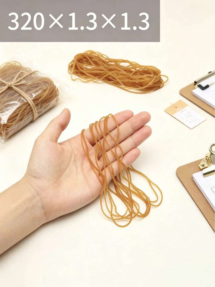 20pcs/50pcs Extra Long High Elasticity Rubber Bands, Natural Rubber Office Packing Bundling Bands, Suitable For Office, School And Home Organization - Perfect For Securing Trash Cans, Folders, Documents - Rubber Band - View 1