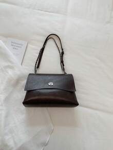 Premium Oil Wax Leather Chain Bag 2026 Spring New Vintage Distressed Texture Metal Lock Shoulder Crossbody Bag - Coffee - View 9