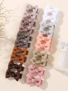 bilicaca 20pcs Mini Bow Hair Clips For Kids, Cute Cartoon Girls Hair Clips Set, Hair Accessories, Full Coverage Clips, No Damage To Hair, Hair Clips Hair Accessories For Girls, Hair Styling, Multi-Color Combination Versatile Headwear Suitable For Daily Wear - Multicolor - View 12