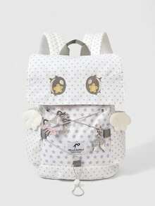 Mochila Casual Versátil, Impermeable y Portátil para Viajes al Aire Libre - Ojos blancos - Ver 2