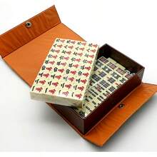 Set Mahjong Mini untuk Perjalanan, Dewasa, Permainan Mahjong Portabel Kompak 144 Ubin dengan Tas Jinjing, Ubin Mahjong Cina Ukuran Kecil untuk Liburan, Permainan Papan Perjalanan untuk Keluarga dan Teman - View 3