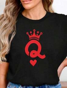 "Singing And Lining Up My Husband Is Exhausting" T-Shirt, Funny Sarcastic Wife T-Shirt, Humorous Tired Wife T-Shirt, "Married Life" Graphic T-Shirt, Funny T-Shirt - 黑色 3 - 查看 1