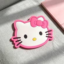 10PCS/3PCS/1PC SANRIO Cute Hello Kitty Silicone Coasters, Non-Slip Heat-Resistant Cup Mats, Home & Office Desk Decor, Perfect Holiday Gift - Multicolor - View 7