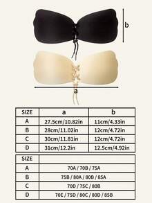 1pc Strapless Invisible Bra, Foldable Bra, Women's Invisible Bra, Backless Invisible Bra, With Breast Pads, Plus Size Bra, Suitable For Most People - Multicolor - View 8