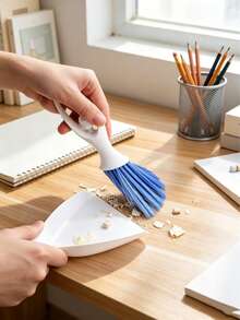 Multifunctional Angel Cleaning Brush For Keyboard, Window Gaps, Household Cleaning Brush With Dustpan, Hangable Bristle Brush - AA - View 3