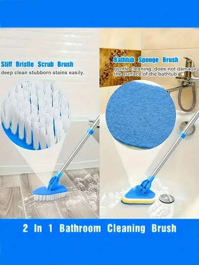 1pc/3pcs/1set Cleaning Brush Set, Kitchen & Bathroom Dual-Use Multi-Function Scrubbing Tool Combination, Multiple Brush Heads & Sizes Scientifically Matched, With Storage Base/Hanging Hole Design To Save Countertop Space, Powerful Stain Removal Bristles For Cookware & Tile Surfaces, Suitable For Dishwashing, Pot Scrubbing, Tile Grout Cleaning, Sink & Bathtub And Other Whole-House Cleaning Scenarios, Handle Brush Easily Reaches Bottle Bottoms And Dead Corners