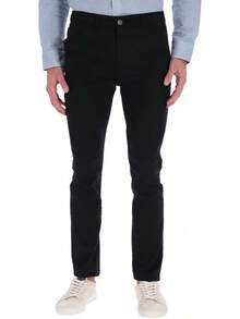 Holstone Pack 3 Pantalones Estilo Chino de Gabardina Premium Hombre - Uso Casual y Oficina Moda Caballero - Pantalón de Algodón. - Negro - Azul Marino - Verde Olivo - Ver 4