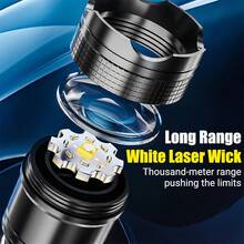 Ultra Bright USB Rechargeable LED Long Range Tactical Flashlight, Waterproof Outdoor Camping Fishing Light - Multicolor - View 4