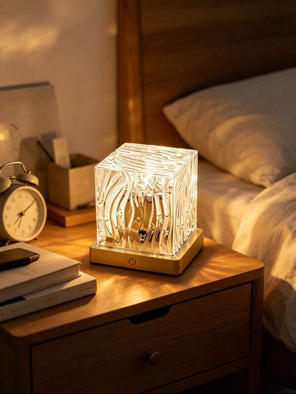 Projecteur de lumière Aurora RGB 16 couleurs carré, lampe de nuit alimentée par USB avec télécommande pour décoration de chambre confortable