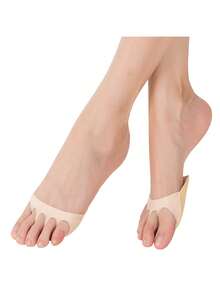 2/4/6 Pares de Meias Invisíveis de Meia Pata para Mulheres, Meias de Cobertura de Dedos para Sandálias, Meias de Meia Pata, Almofadas para os Pés, Meias de Dedos Abertos, Meias de Seda Antiderrapantes de Cinco Dedos - Multicolorido - Visão 11