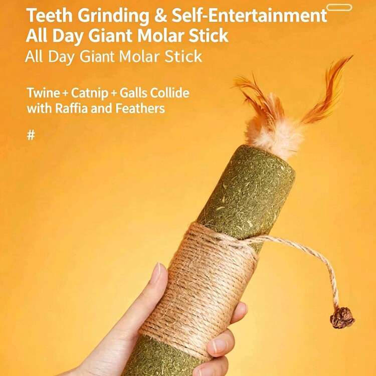 1pc Cat Stick, Used For Teeth Grinding And Cleaning, Relieving Boredom, Chasing And Playing, Promoting Cat Health And Exercise, Cat-Favorite Mint Scent, Perfect Gift For Pets, Promoting Intimate Interaction Between Humans And Pets - Multicolor - View 5