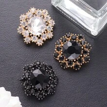 5pcs/Pack Multi-Color & Size Rhinestone Hollow Classical Metal Buttons For Coats & Jackets, DIY Decorative Buttons, Exquisite Craftsmanship, Handmade Sewing Supplies, Garment Accessories - Multicolor - View 2