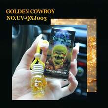 Skull Shaped Hanging Car Air Freshener 4 Scents Aroma Diffuser Rearview Mirror Pendant - Multicolor - View 9