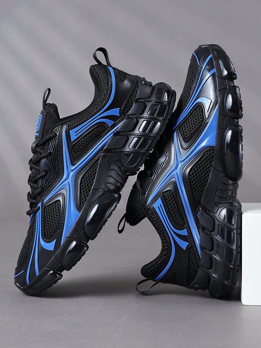 Men's Sports Shoes, Casual Running Shoes, Jogging Shoes, Walking Shoes, Low-Top Fashion Gradient Color Sports Shoes, Tennis Streetwear - Blue - View 1
