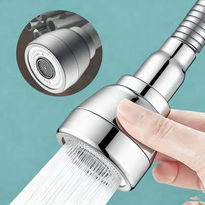 Heavy-Duty 304 Stainless Steel 3-In-1 Flexible Faucet Extender With 360° Rotating Anti-Splash Spout, Leak-Proof Sink Adapter - Easy Install Single Hole Tap Converter, Bathroom & Balcony Sinks (Fits Sinks Directly