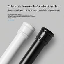 Barra Telescópica Sin Perforar para Cortinas y Ropa, Varilla Extensible Antideslizante para Baño, Cocina y Balcón, Soporte para Colgar Ropa Resistente al Desgaste - A - Ver 4