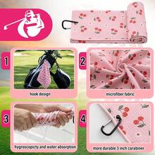 12 Pcs Accessories Kit, Include Ball Bag With Hook Towel Tees Magnetic Ball Marker Divot Cleaner Brush Women Man Gifts - Cherry + Pink - View 3