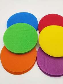 18pcs Carpet Floor Dot Markers, 4 Inch, Classroom Seating Carpet Dots, Fixed Dot Markers, Multi-Color Round Markers, Suitable For Games And Teachers (6 Colors) Back To School - Colorful Carpet - View 7