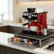 1-Piece Coffee Capsule Storage Box, With The Upper Tier For Placing Coffee Machines And Drawers For Storing Coffee Capsules. Its Size Fits Most Coffee Machines And Saves Countertop Space. - Multiple Specifications - View 4