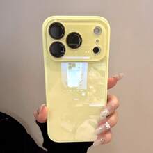 Funda para Teléfono: Funda para Apple  17 Pro Max, Funda de Vidrio Macaron Ice-sense para  16, Estilo Nuevo Simple para 15, Parejas para 14, Color Sólido para 13, Cobertura Completa de Lente para 17 Pro, Funda para  16 Pro - 2 - Ver 1