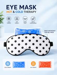 1pc Polka Dot Sleep Eye Mask, Adjustable Strap Eye Mask, Polka Dot Pattern, Sleep Light-Blocking Eye Protection, Breathable And Light-Blocking, Relieve Eye Fatigue, Suitable For Girls' Naps, Applicable For Midday Rest, Office Workers, Students And Indoor/Outdoor Use, Dorm, Travel Essential, Bridal Party Favor - Multiple Styles - View 5