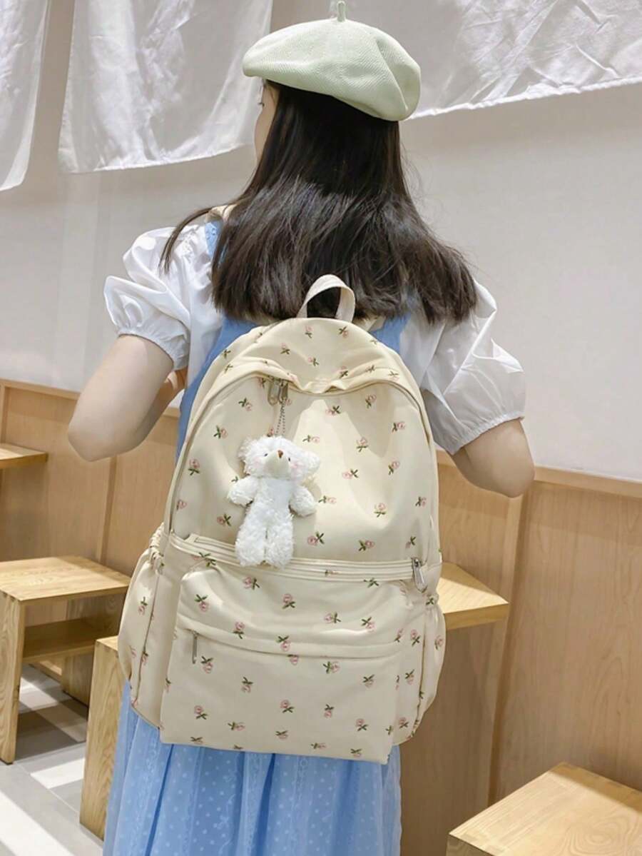 Women's Backpack, Large Capacity Travel Backpack For Women, Backpack For Work And School, Fashionable Computer Bag, Short Distance Business Travel Bag, Backpack - Apricot - View 1