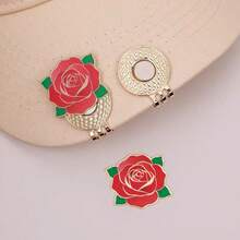 1pc Golf Hat Button Clip, Metal Material, Magnetic Hat Clip, No-Sew Adsorption Decorative Accessory, Suitable For Collar, Cuff, Pant Leg. Hat Fixing Buckle, Multi-Purpose Use, Holiday, Christmas, Birthday Gift, 6 Colors Available - A - View 2