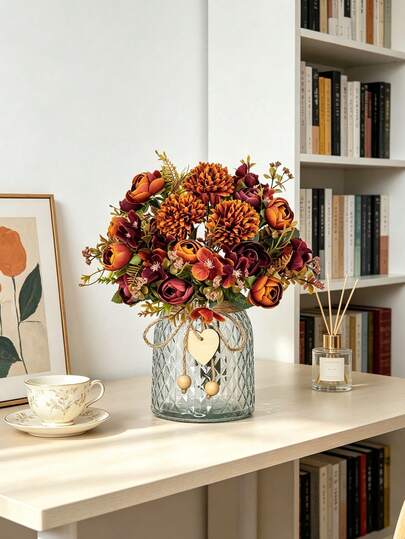 1PC Artificial Hydrangea Tea Flower, Used For Home Party Decoration, Wedding Decoration, Central Decoration Of Dining Tables, Living Room Decoration, Valentine's Day, Birthday Gifts, Graduation Ceremonies, And Other Occasions.