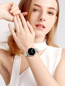 Galaxy Watch 8 錶帶 + 錶殼套組，1 條星光色男女通用優雅金屬錶帶，鑲嵌立方鋯石 + 1 個鑲嵌立方鋯石錶殼（不含螢幕保護貼），相容 Galaxy Watch 8 40mm 與 44mm 錶殼，相容 Galaxy Watch 8 錶帶，可調節替換錶帶配件，適合男女運動手錶錶帶 - 星光色星光+殼 - 查看 5